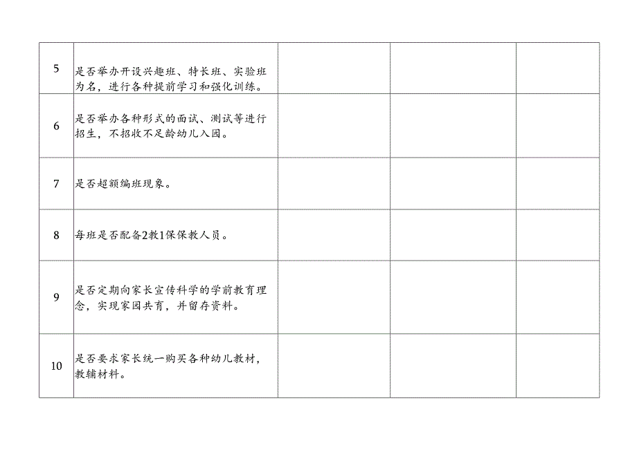 幼儿园“小学化”现象自查表.docx_第2页