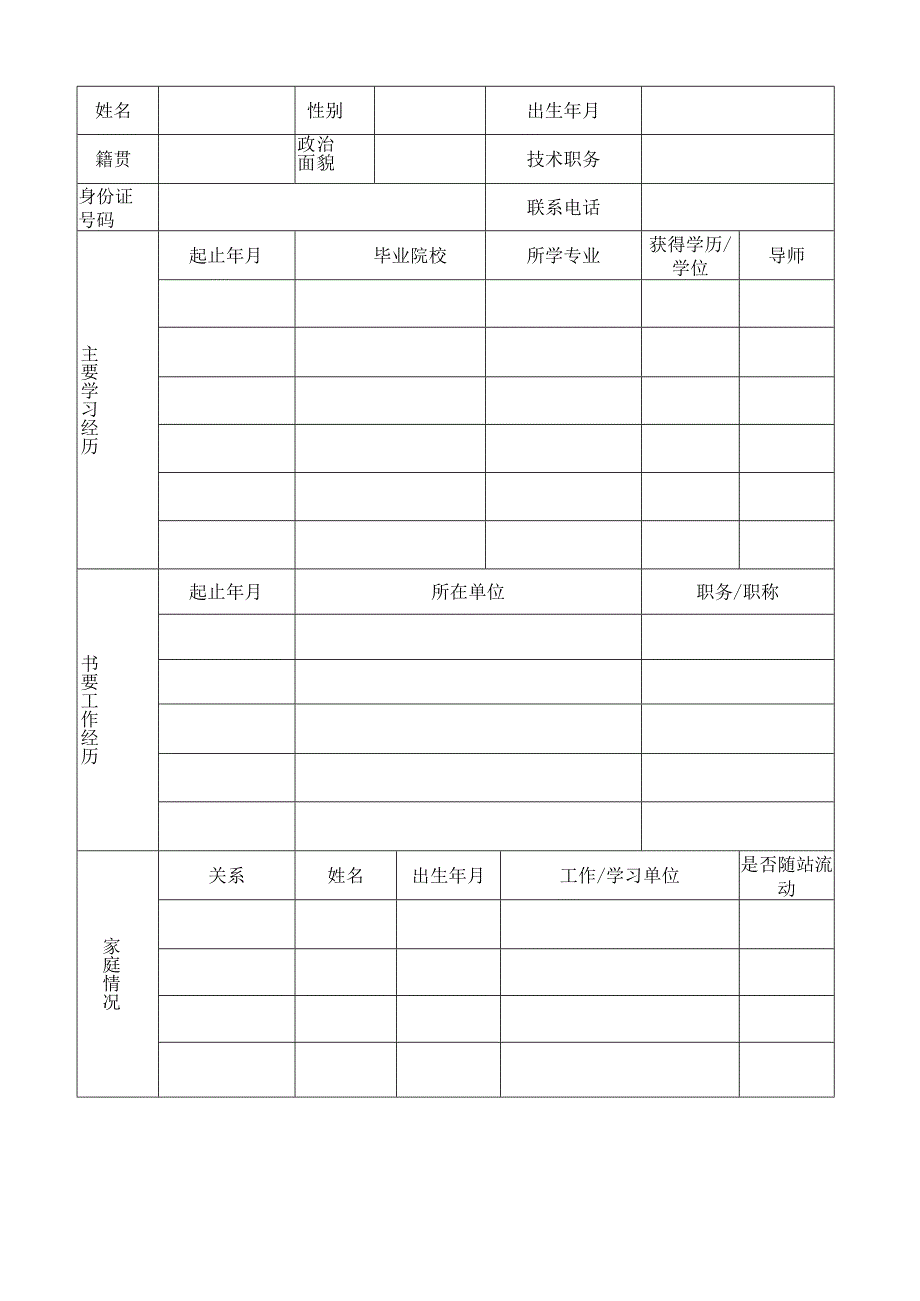 武汉大学博士后申请表 - 湖北省人力资源和社会保障厅.docx_第2页