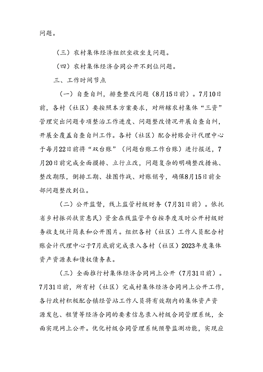 整治村(社区)集体“三资”管理不规范问题维护群众利益实施方案.docx_第2页