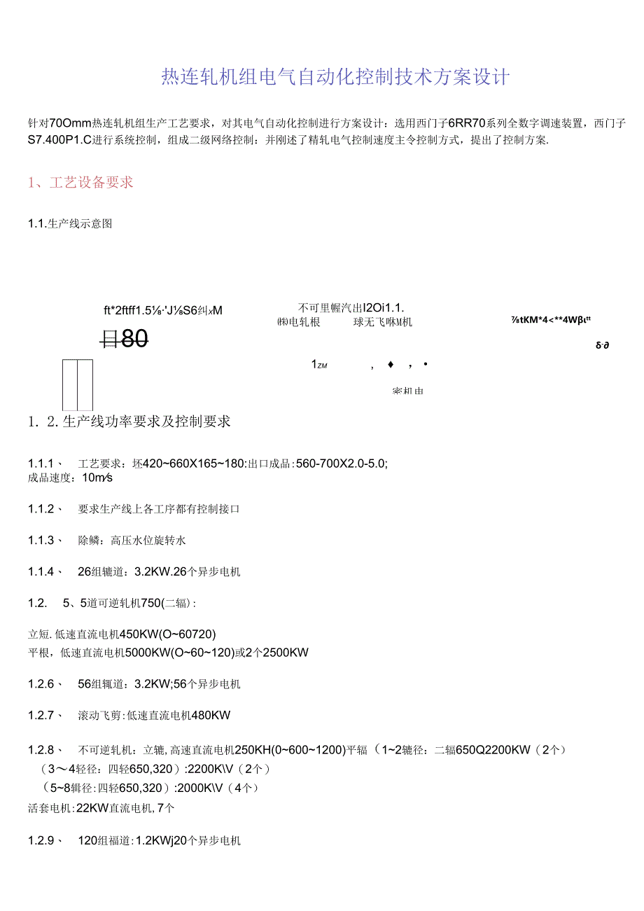 热连轧机组电气自动化控制技术方案设计.docx_第1页