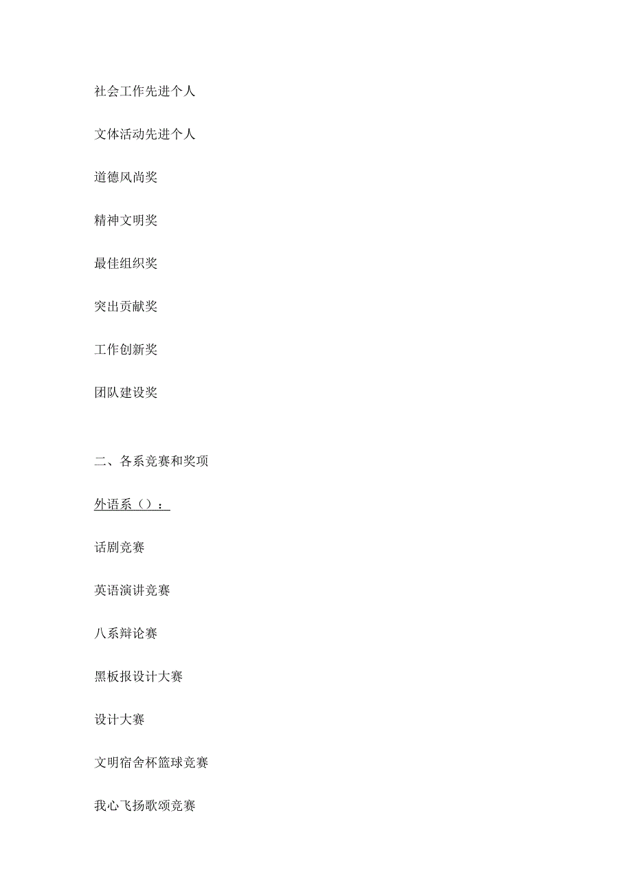 各类奖学金各种称号各种职位中英文对照.docx_第2页