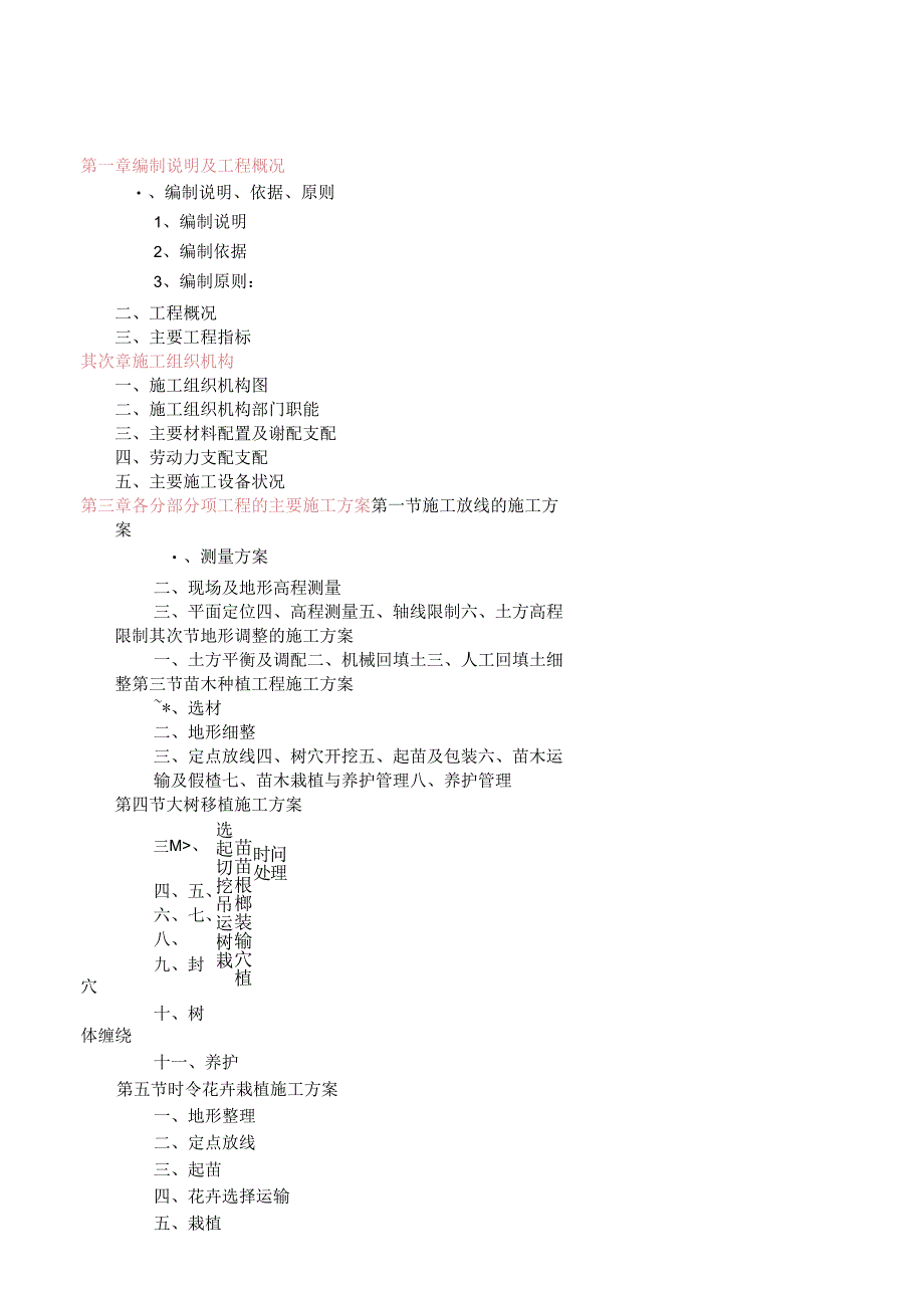 园林绿化工程施工组织设计方案参考说明.docx_第1页