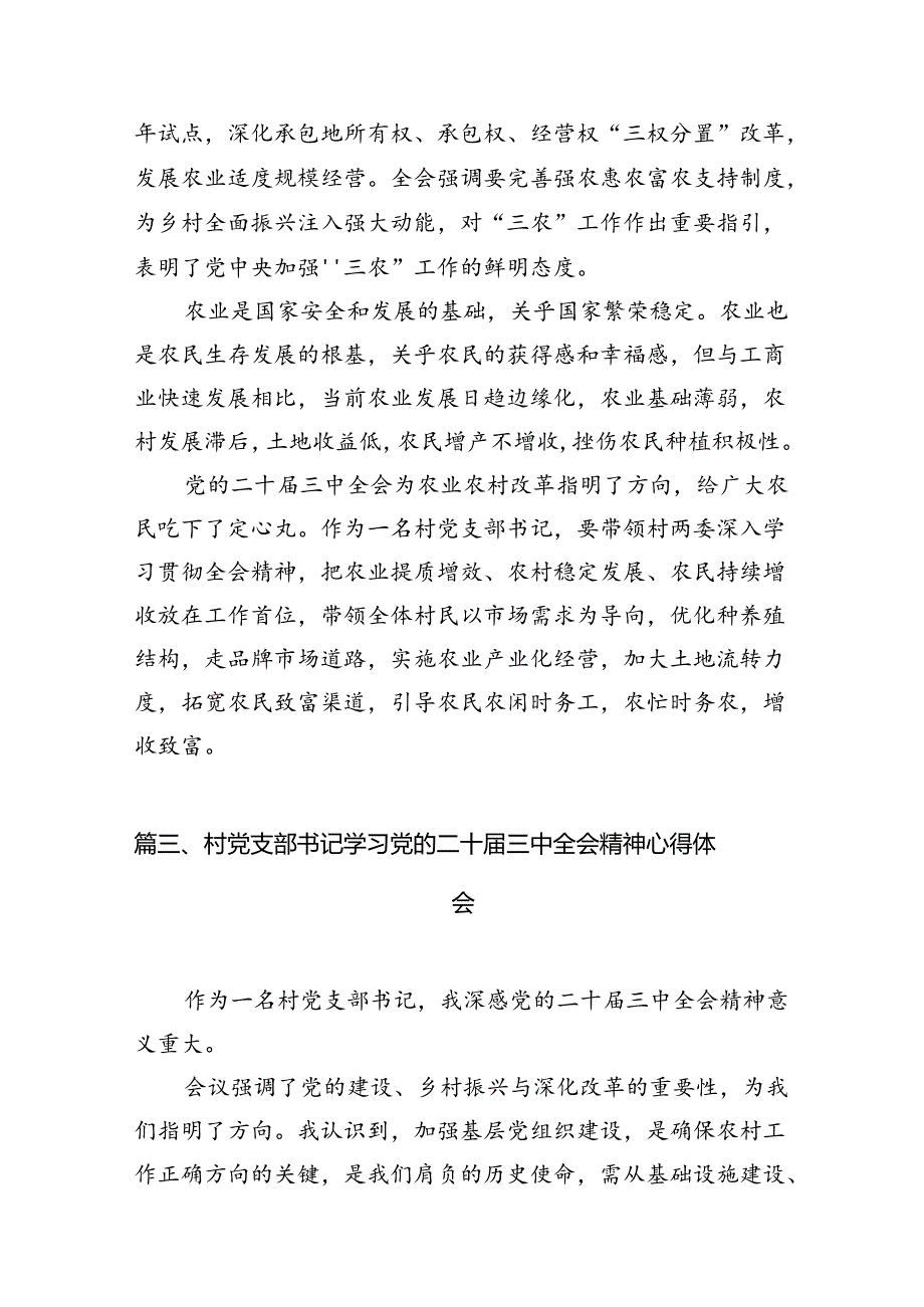 （11篇）基层驻村干部学习二十届三中全会专题研讨材料（最新版）.docx_第3页