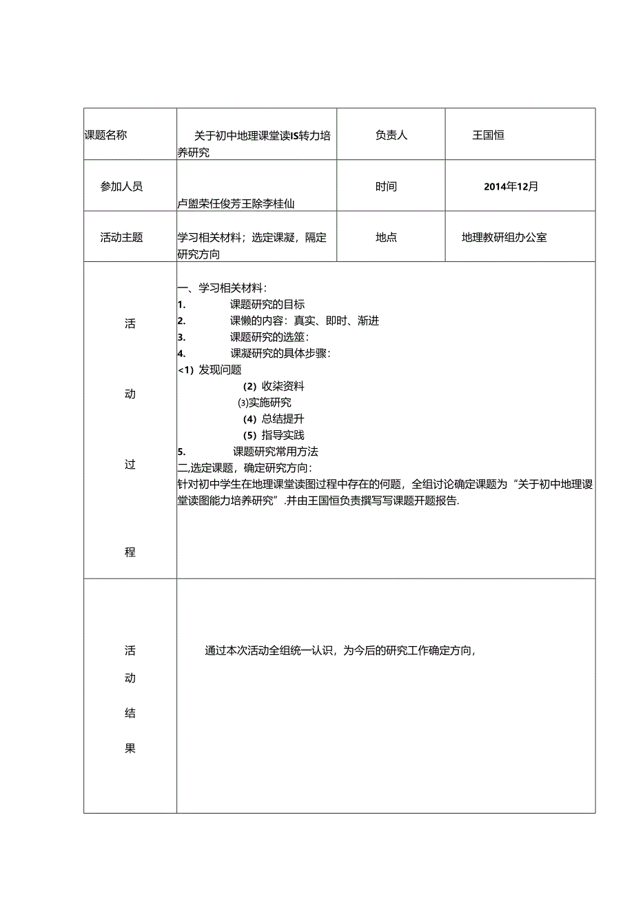 课题研讨活动记录.docx_第1页