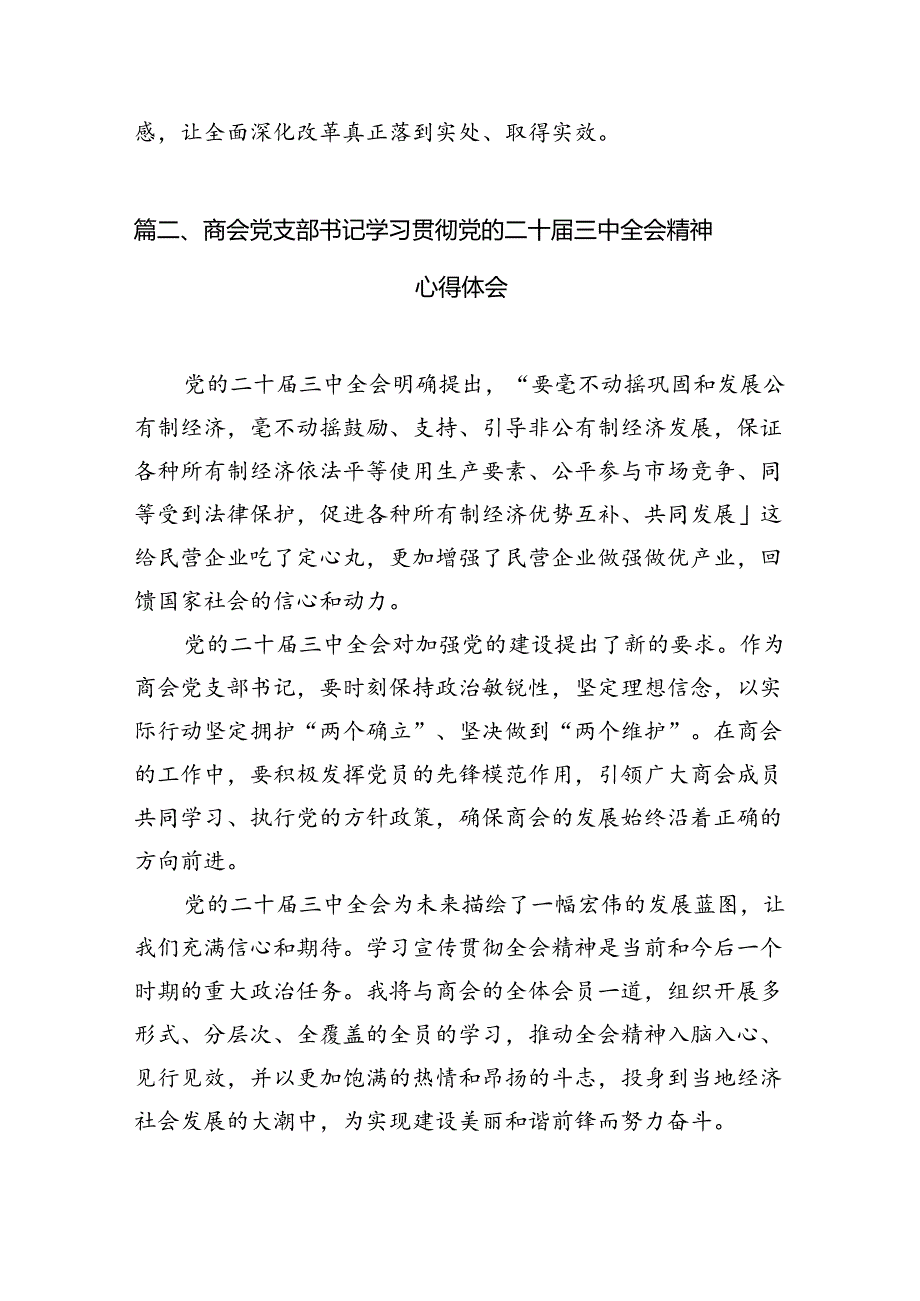 (9篇)街道党委书记学习贯彻党的二十届三中全会精神心得体会范文.docx_第2页