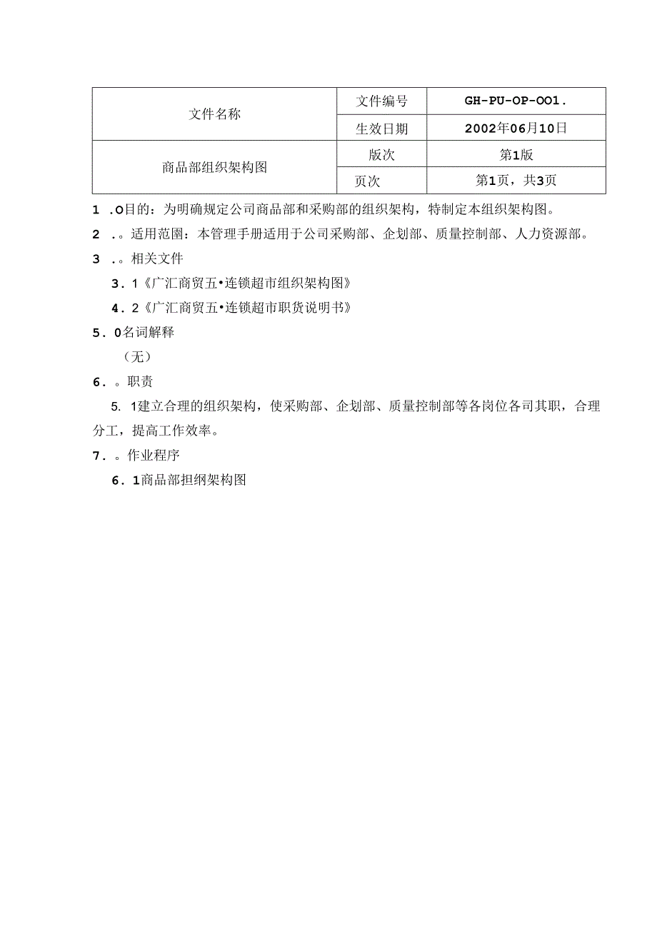 061.广x商贸五一连锁大型超市采购管理手册--全套文件(DOC 51).docx_第1页