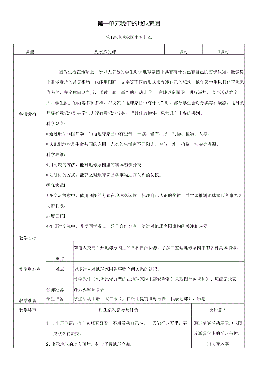 （2024年秋）教科版二年级科学上册全册教案.docx_第1页