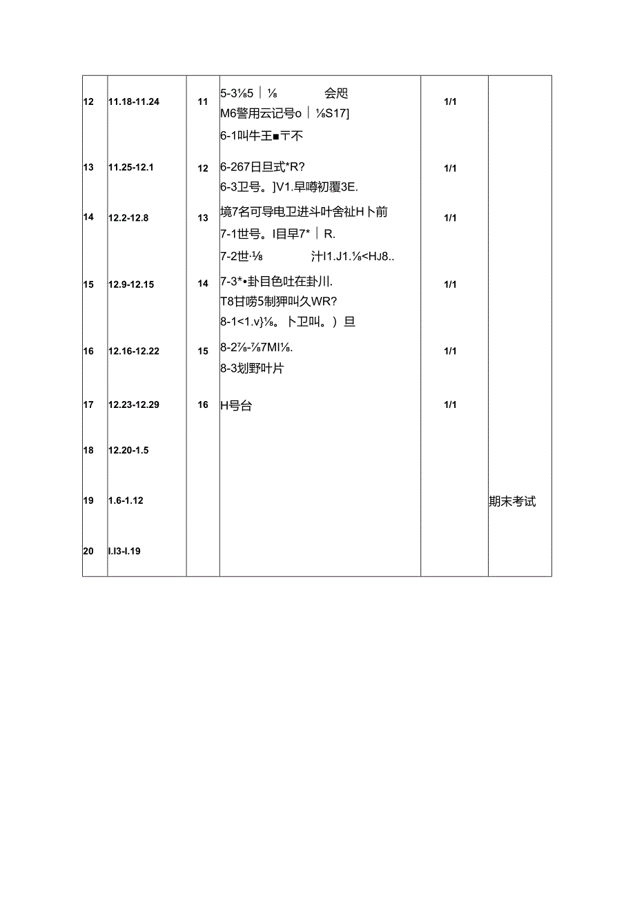 韩语士官生培训初级韩语阅读课程学期授课进度计划.docx_第3页