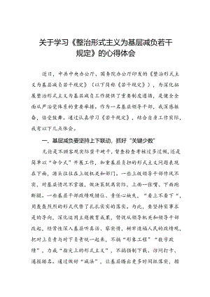 整治形式主义为基层减负若干规定心得感悟优秀范文.docx