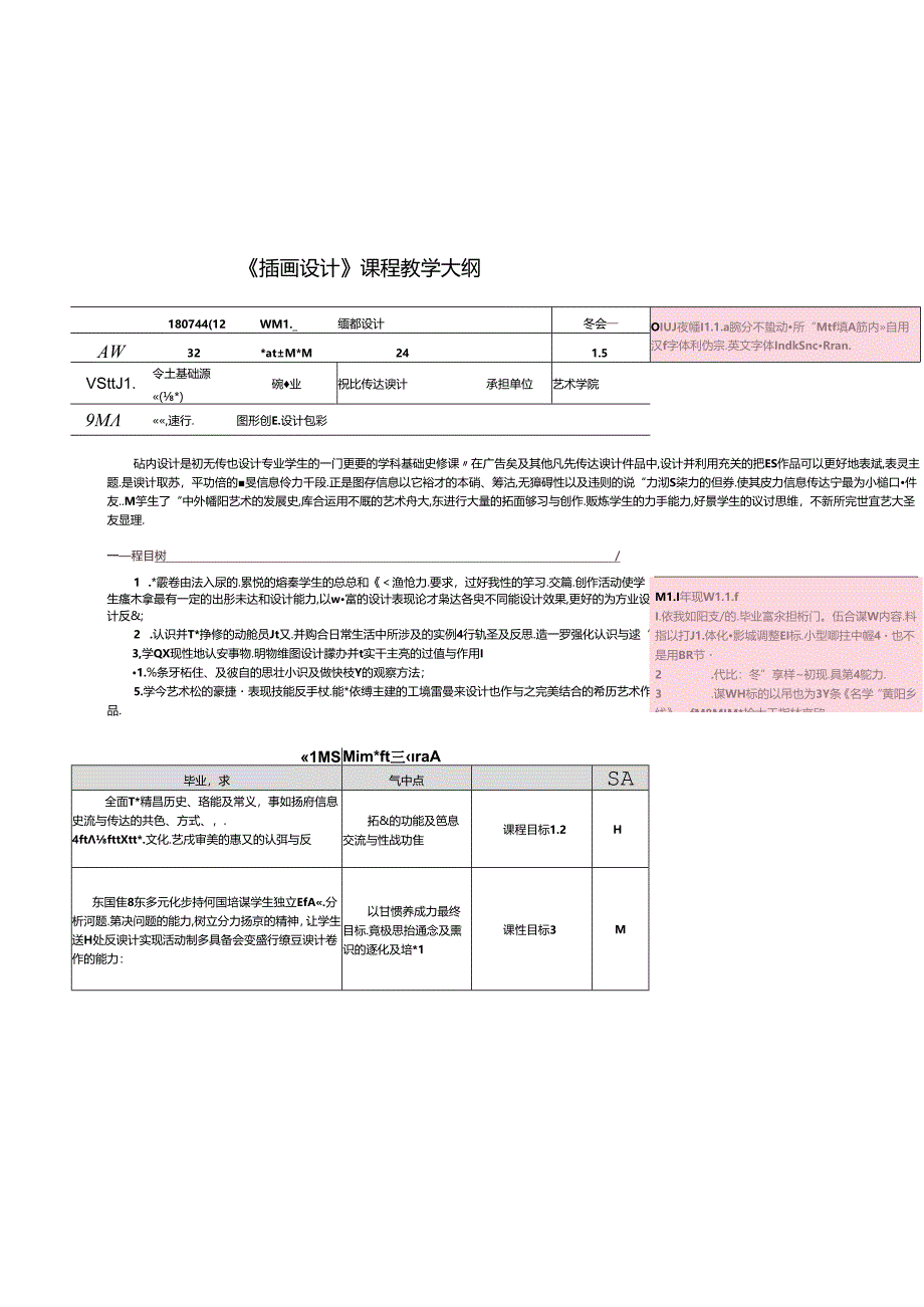 《插画设计》2024教学大纲.docx_第1页