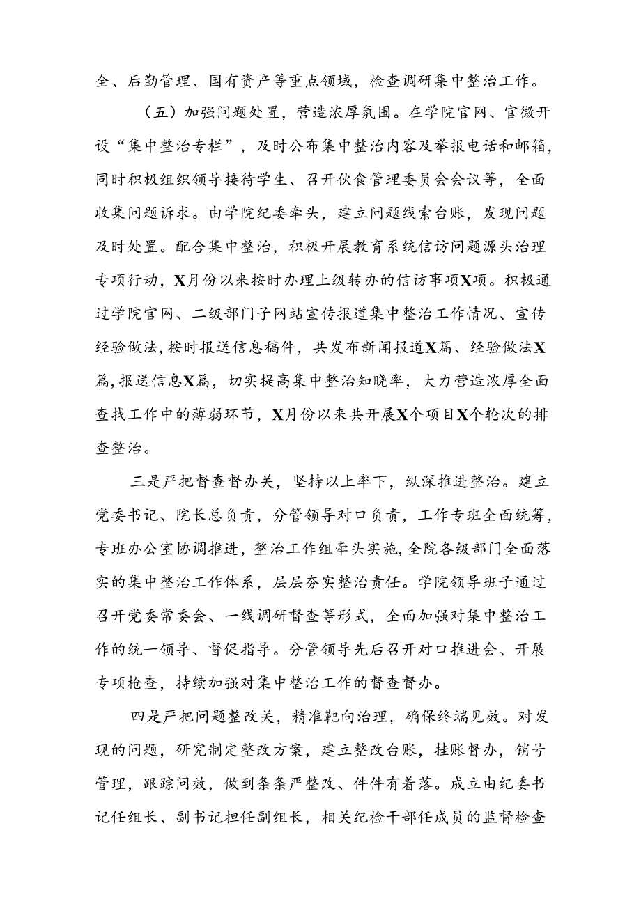 2024年关于开展《群众身边不正之风和腐败问题集中整治》工作情况总结 （汇编21份）.docx_第3页