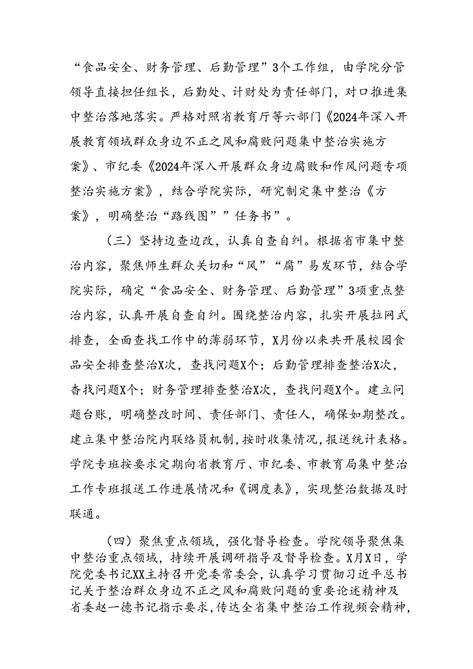 2024年关于开展《群众身边不正之风和腐败问题集中整治》工作情况总结.docx_第2页