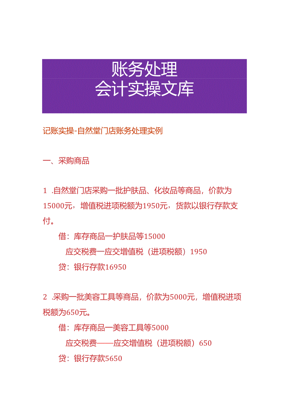 记账实操-自然堂门店账务处理实例.docx_第1页