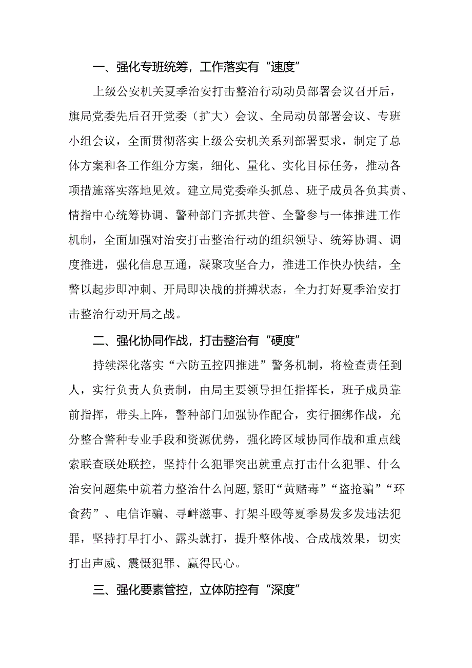 派出所推进2024年夏季治安打击整治行动工作小结十四篇.docx_第3页