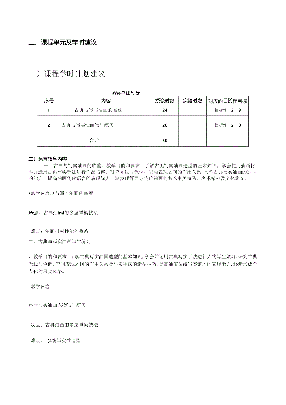 美术课件资料：《古典与写实油画》教学大纲.docx_第3页