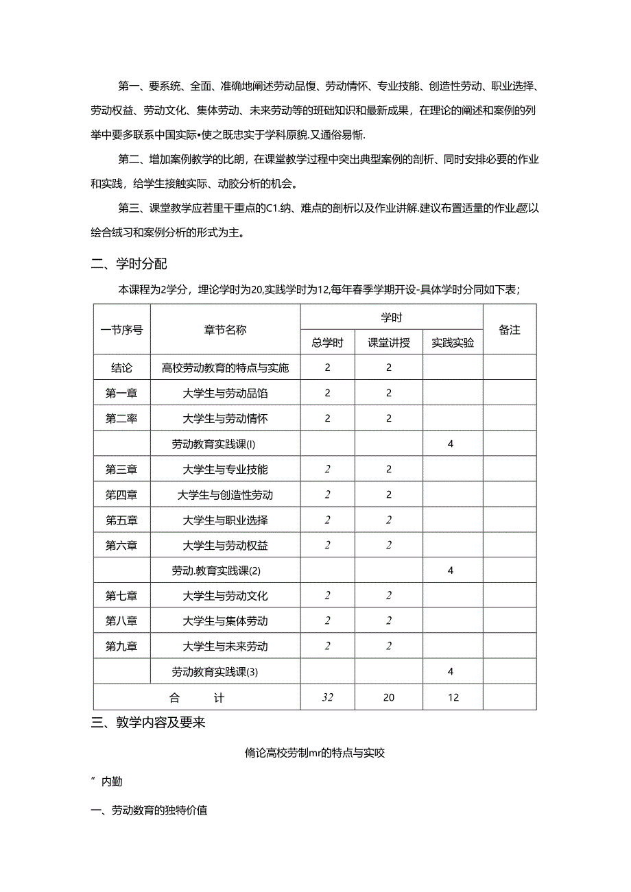 《新时代大学生劳动教育》教学大纲.docx_第2页