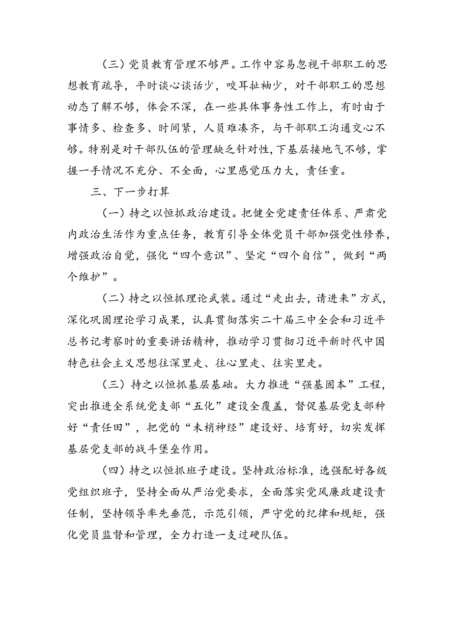 2024年党组织书记履行全面从严治党第一责任人责任述职报告.docx_第3页