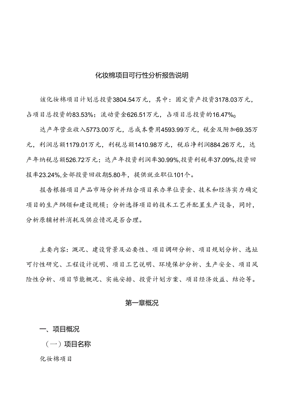 化妆棉项目可行性分析报告(模板参考范文).docx_第2页