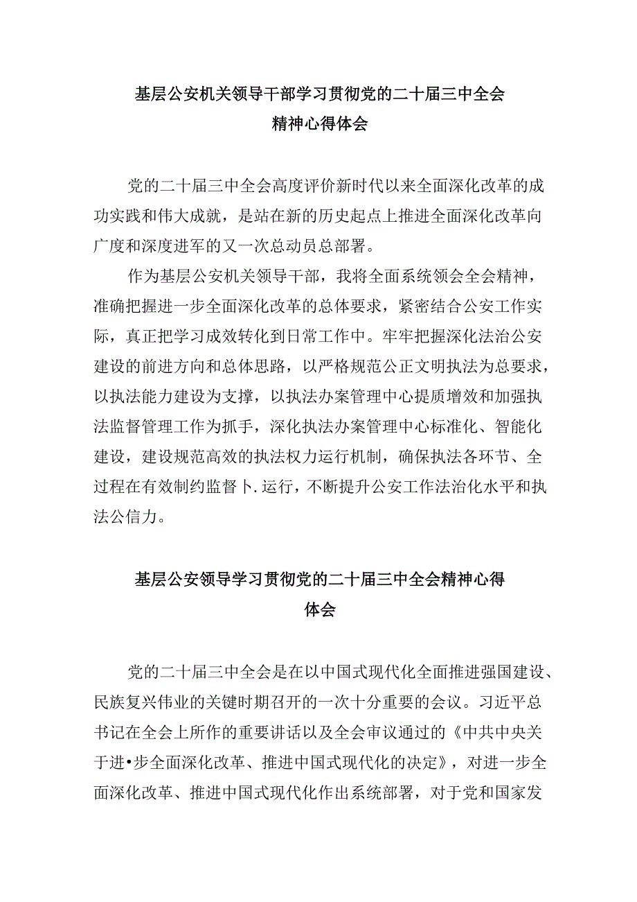 （11篇）法警队队长学习二十届三中全会精神心得体会范文.docx_第3页