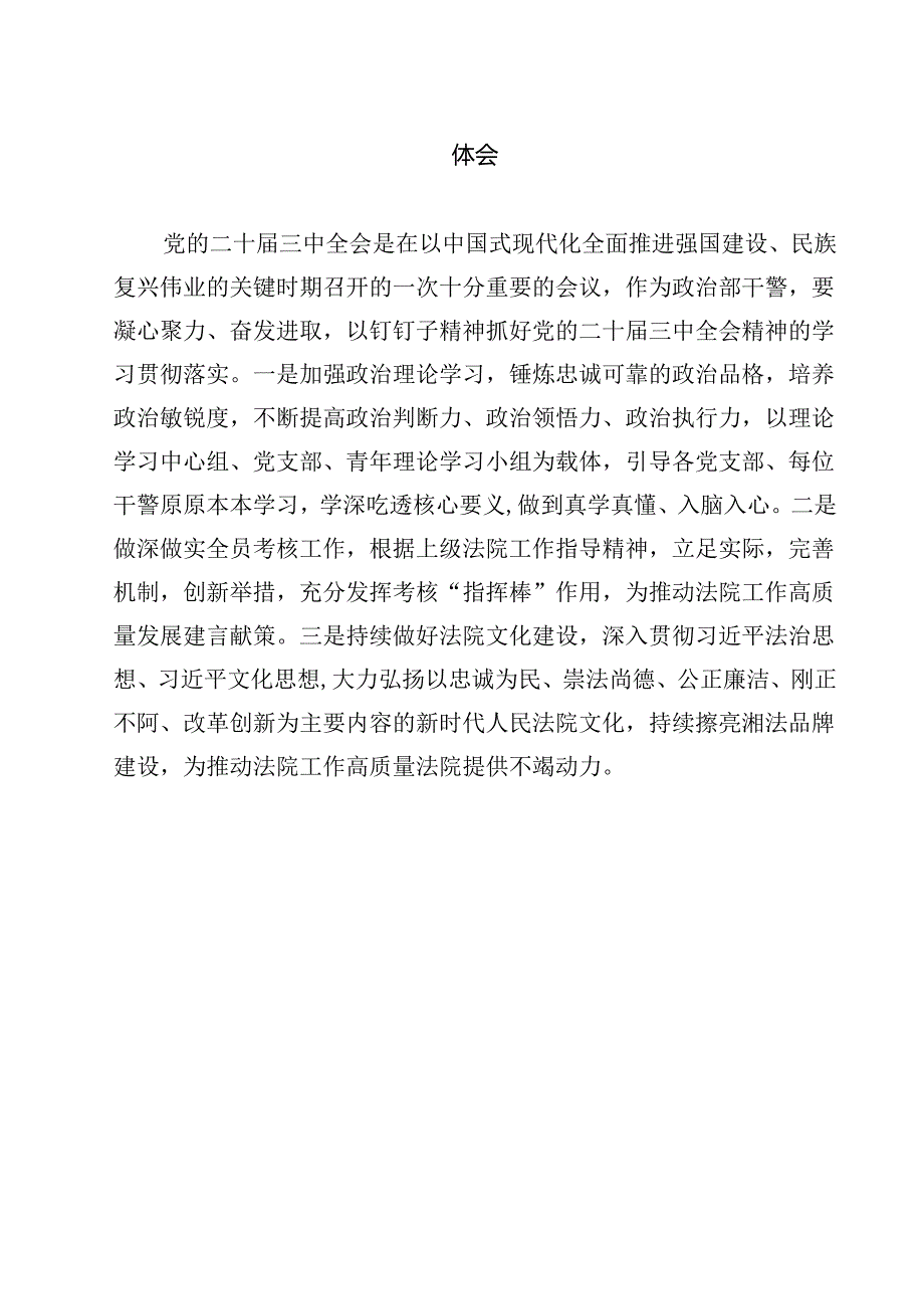 （13篇）法院司法警察学习贯彻二十届三中全会精神心得体会（精选）.docx_第3页