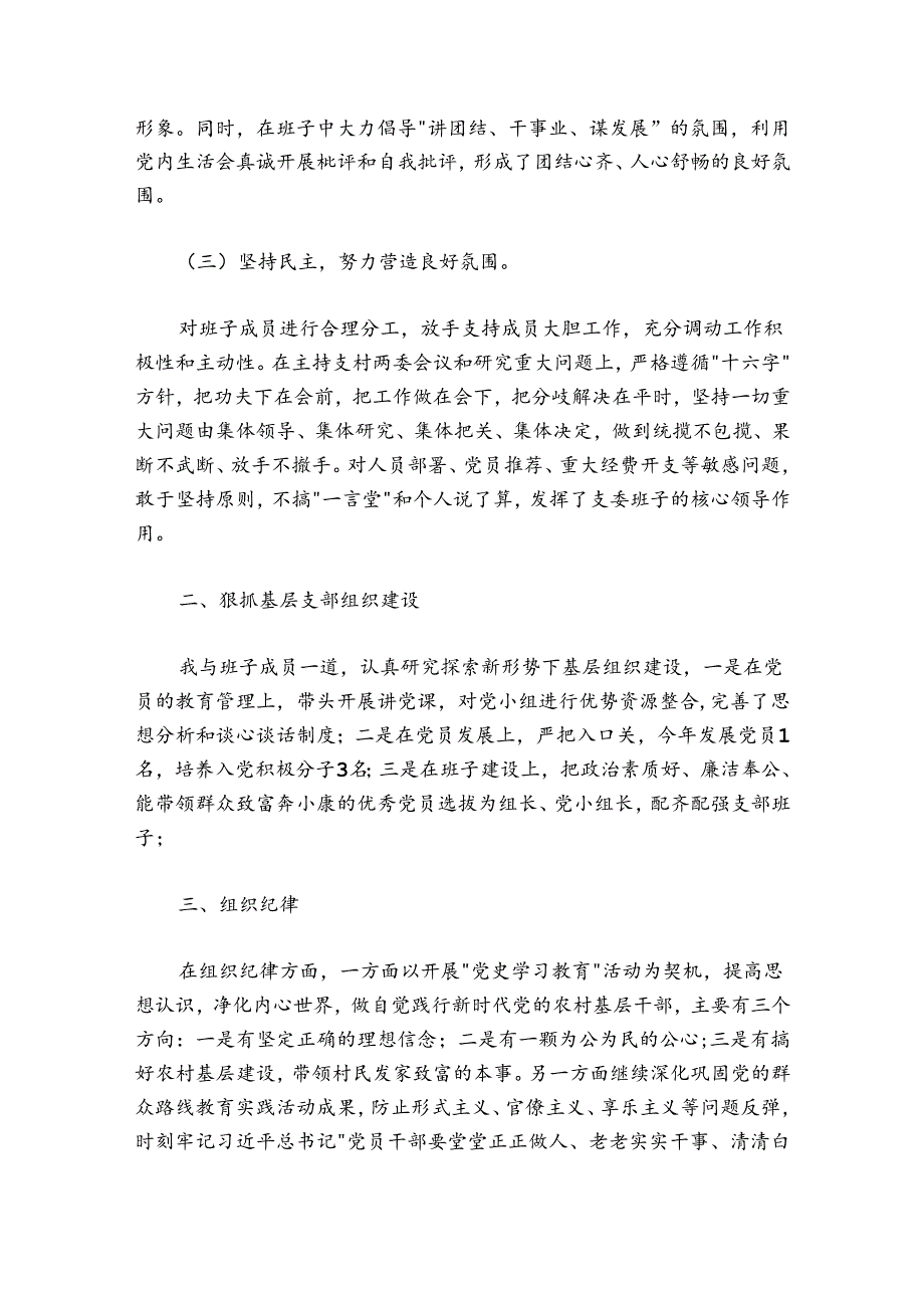 村党支部书记202X年抓基层党建工作述职报告.docx_第2页