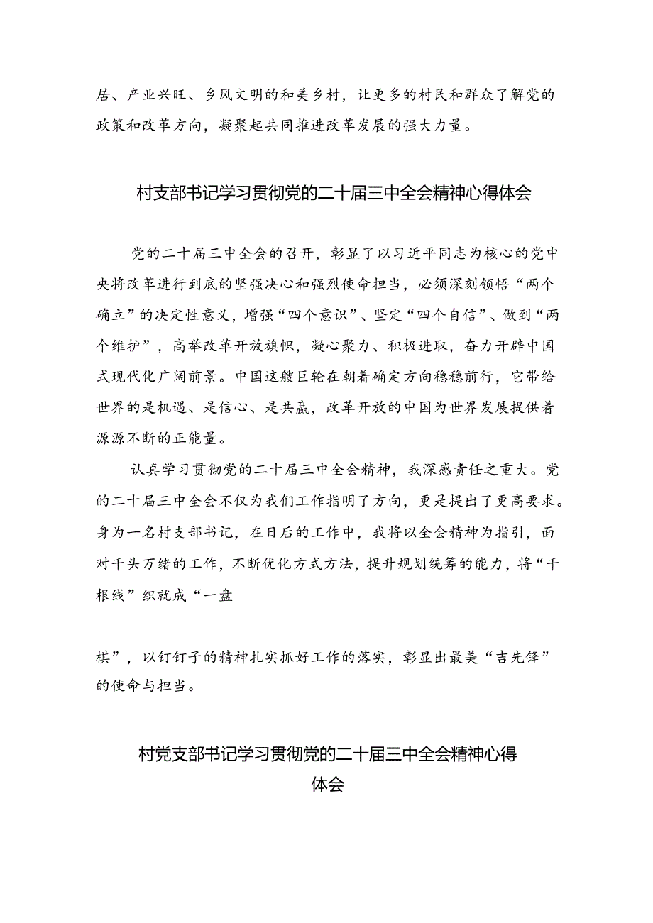 （9篇）基层抓乡村振兴执行者学习中共二十届三中全会精神心得体会范文.docx_第3页