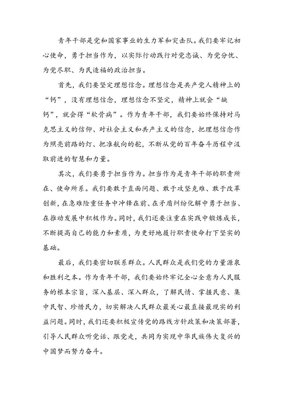 青年干部座谈发言材料：新时代青年干部的责任与担当.docx_第2页