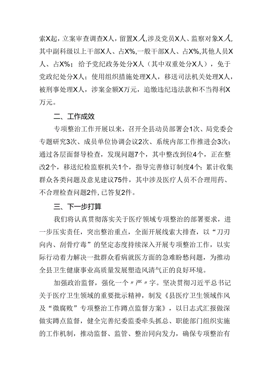 （7篇）2024年医药购销领域突出问题专项整治工作情况汇报（最新版）.docx_第2页