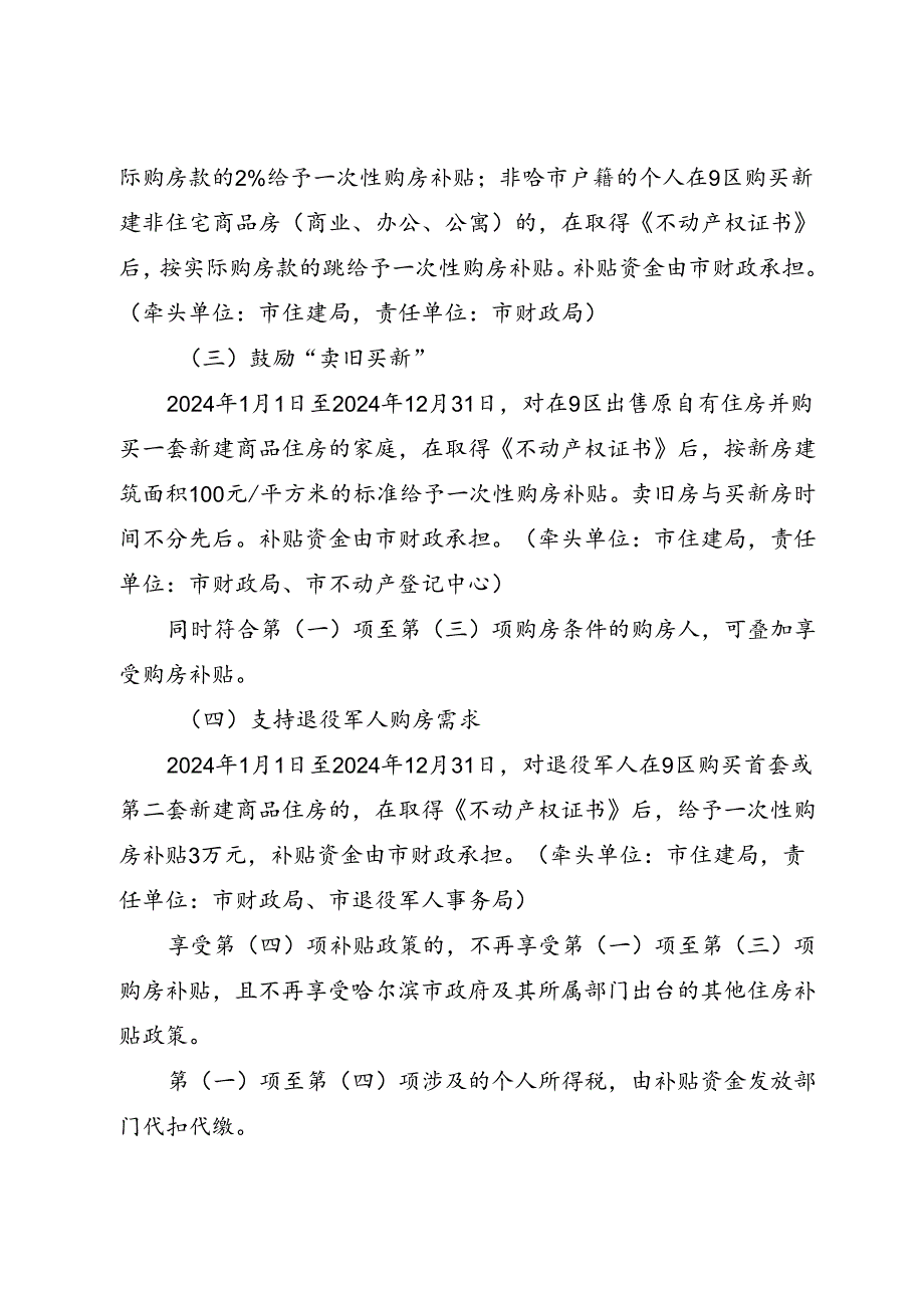 哈尔滨市人民政府印发关于进一步推动哈尔滨市房地产市场平稳健康发展若干措施的通知_哈政规〔2024〕3号.docx_第3页