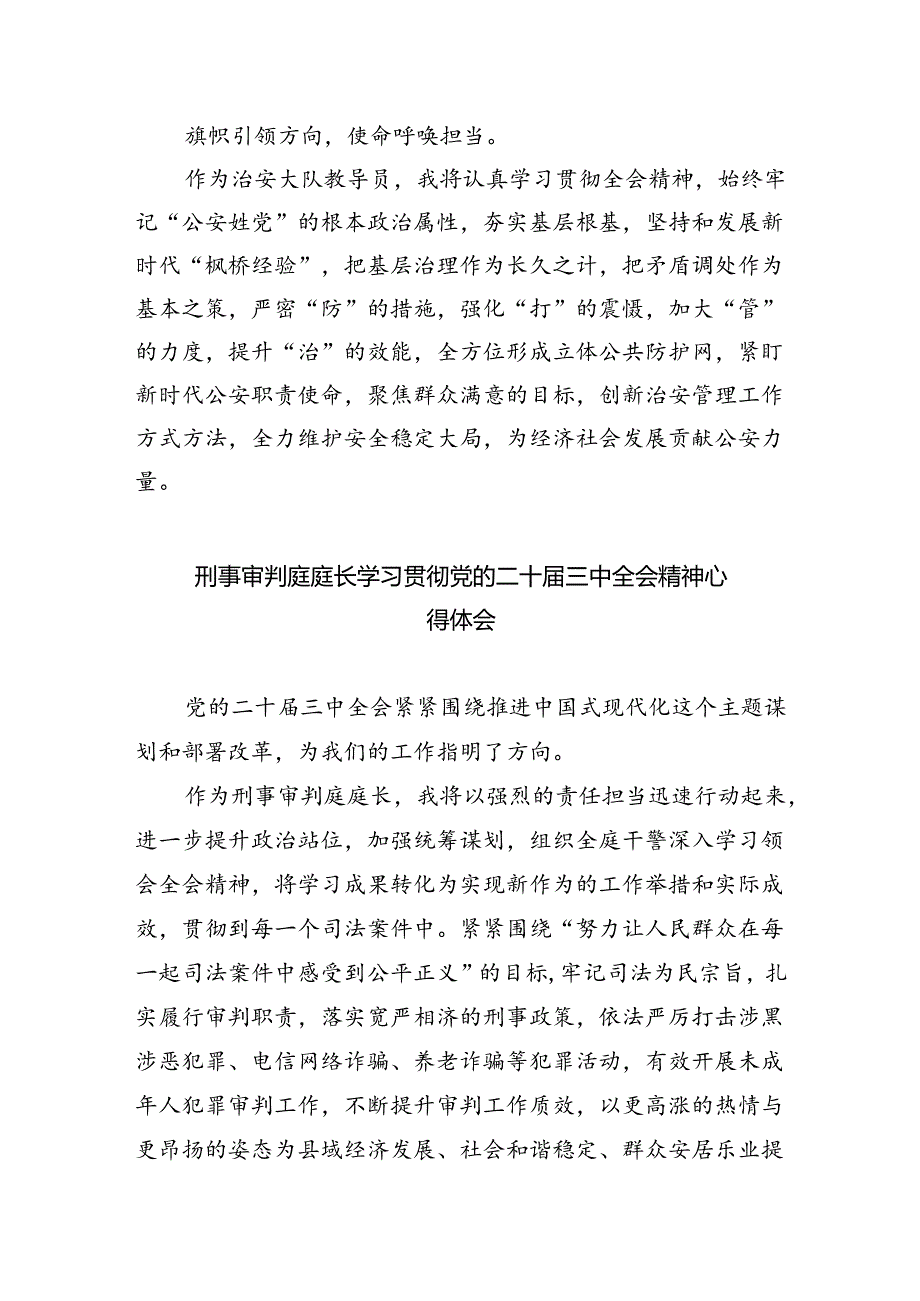 警察学习党的二十届三中全会精神心得体会5篇（精选版）.docx_第3页