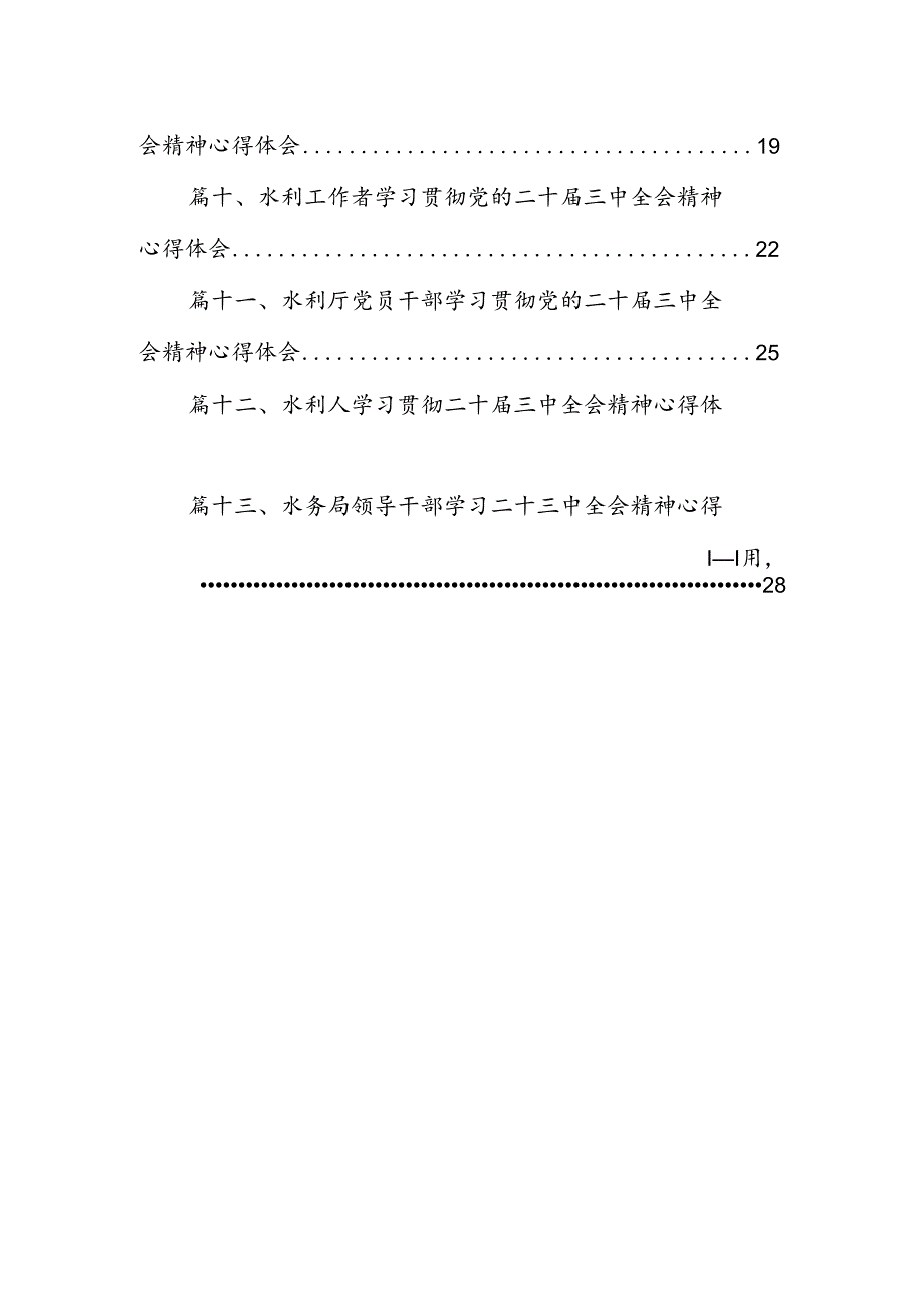 （13篇）水利人学习贯彻党的二十届三中全会精神心得体会（最新版）.docx_第2页