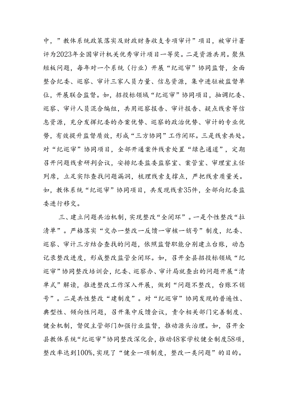 在2024年全市“纪巡审”联席会议上的交流发言（1553字）.docx_第2页