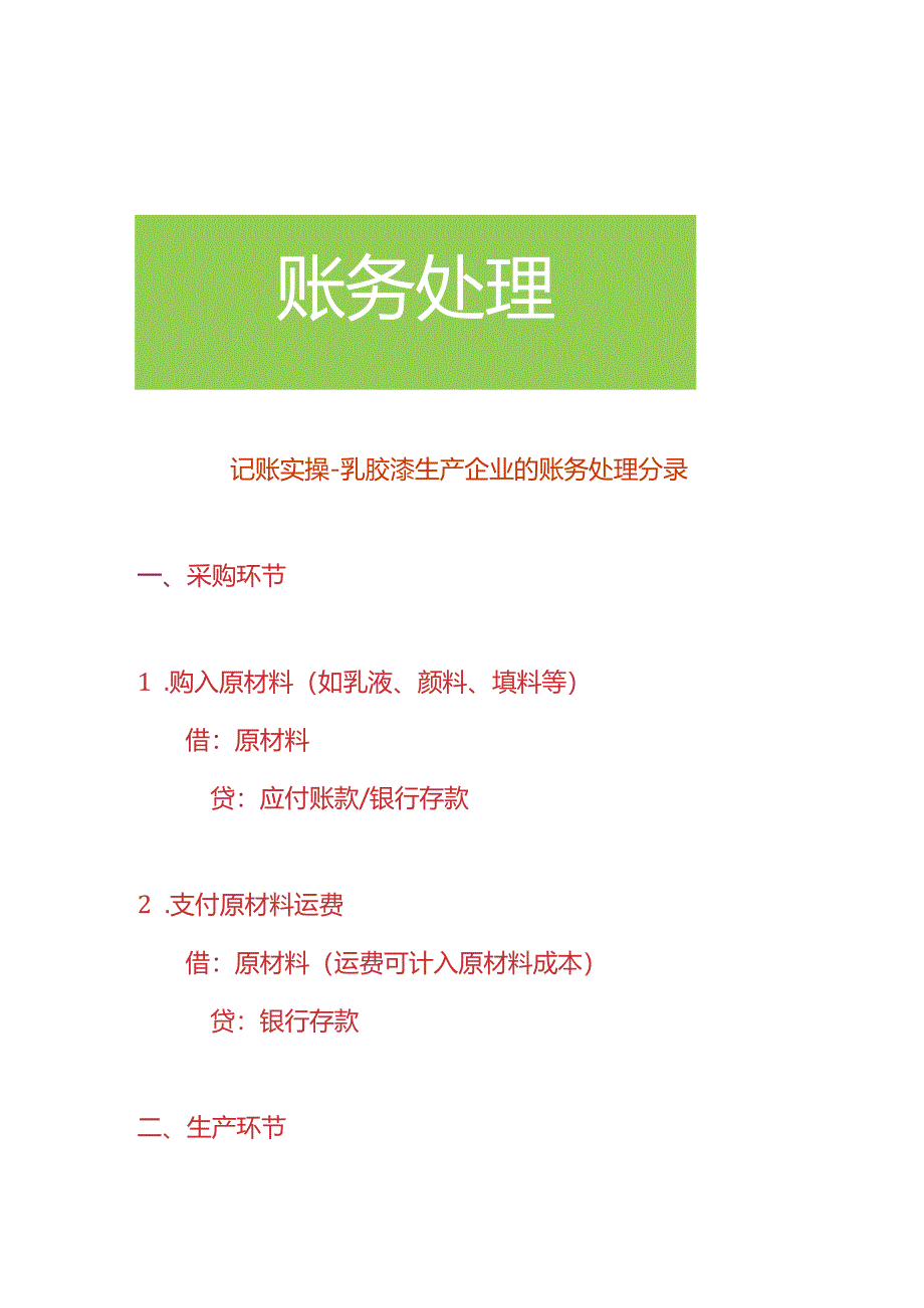 记账实操-乳胶漆生产企业的账务处理分录.docx_第1页