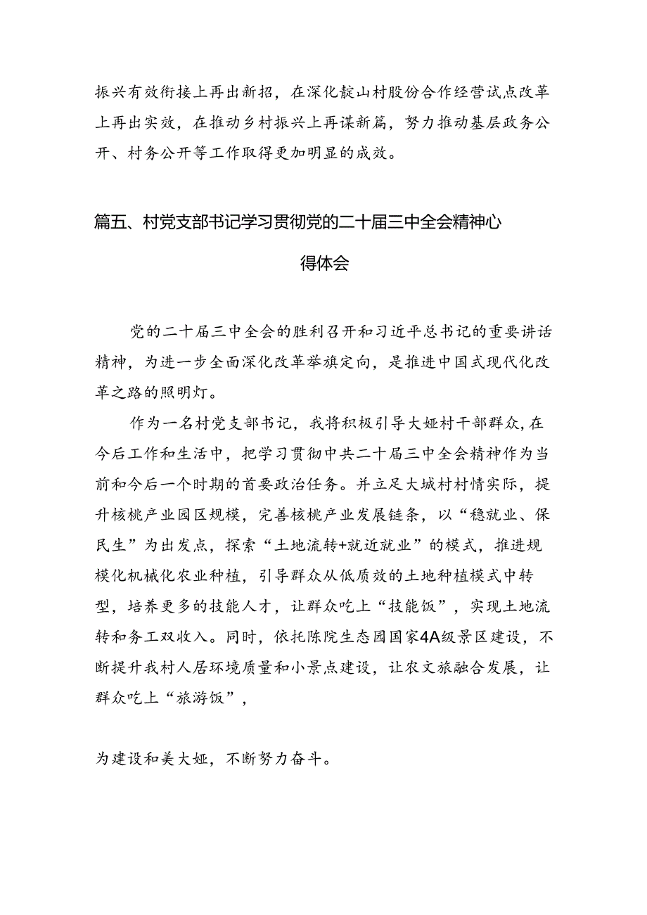 （11篇）驻村干部学习贯彻党的二十届三中全会精神心得体会（最新版）.docx_第3页