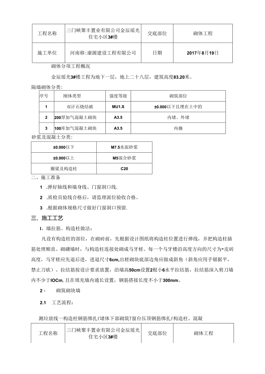 二次结构砌体技术交底.docx_第1页