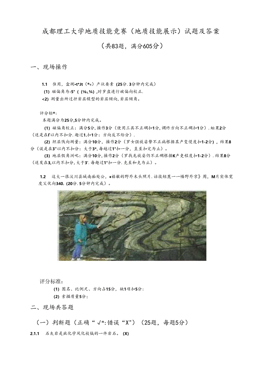 地质技能竞赛预赛精彩试题-问题详解.docx_第2页