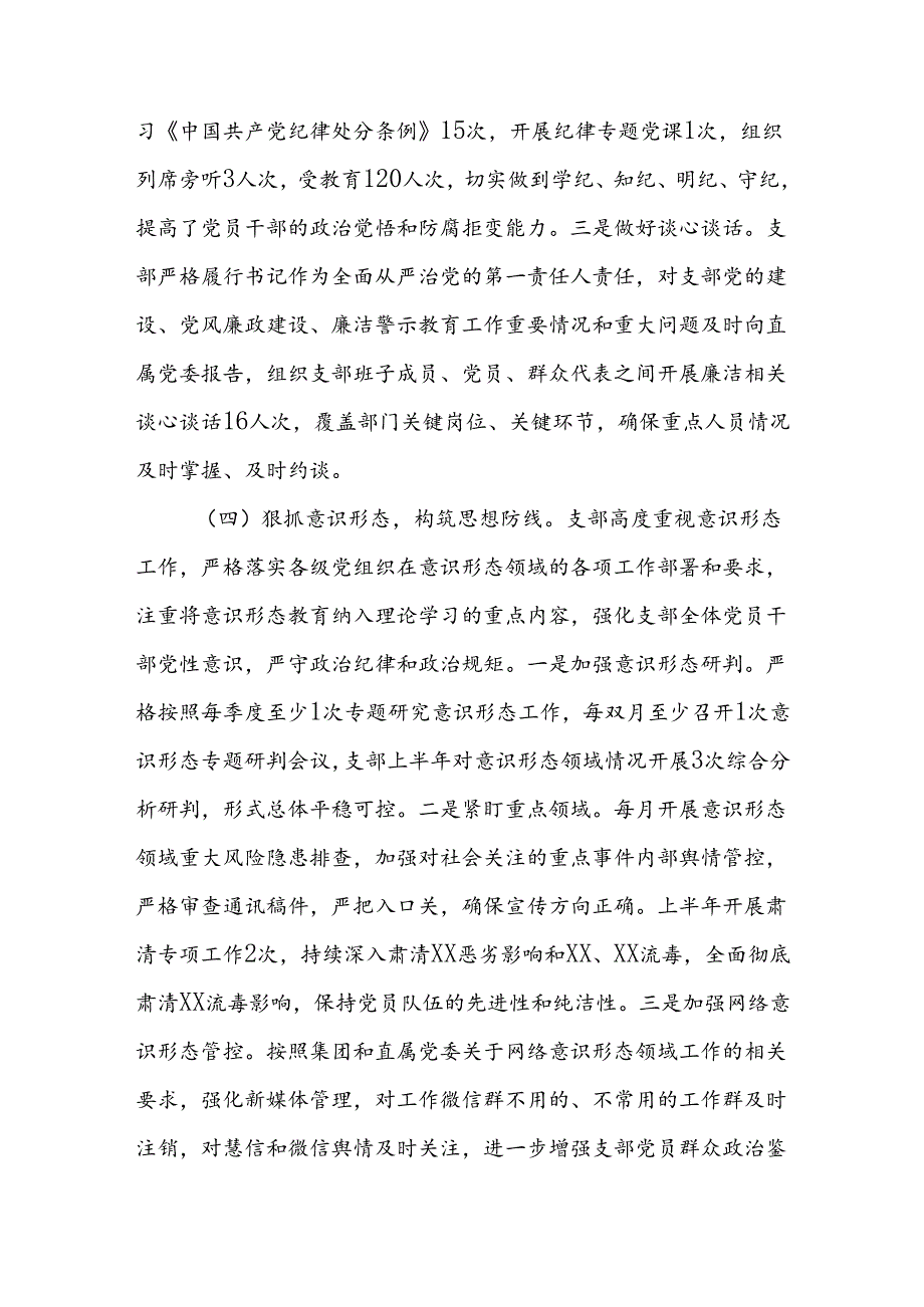 党支部2024年上半年党建工作总结及下半年工作思路参考范文.docx_第3页