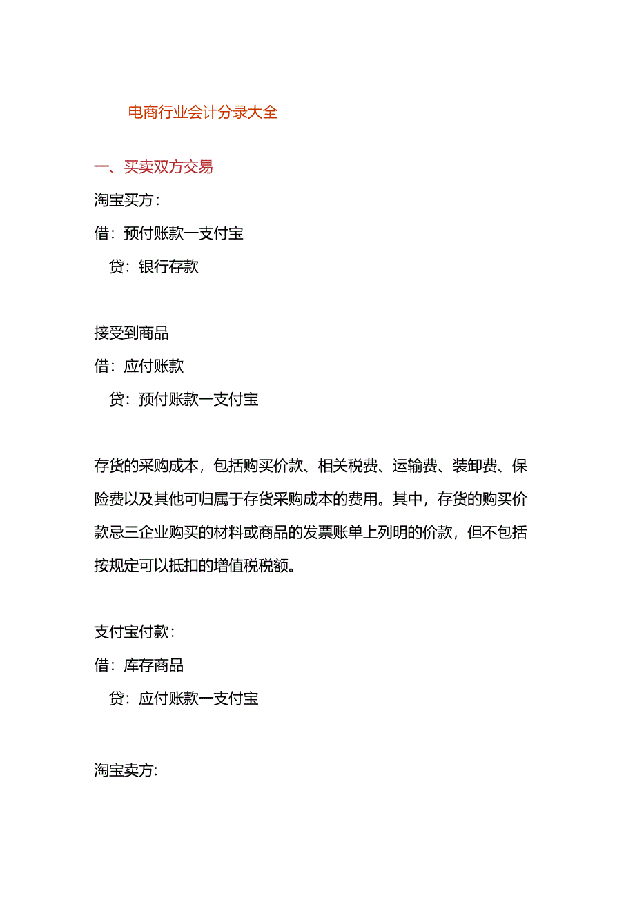 记账实操-电商行业会计分录.docx_第1页