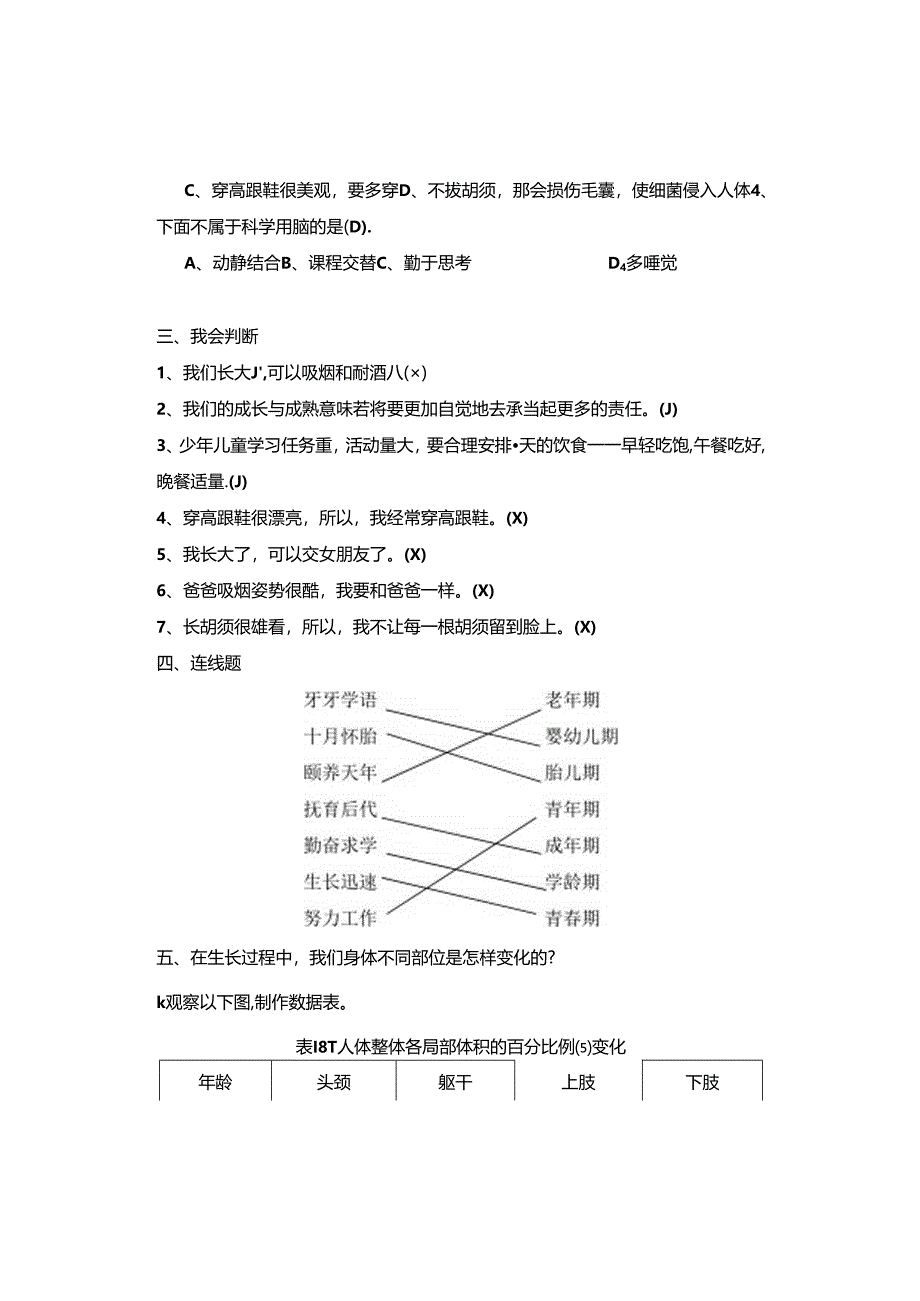 苏教版六下科学各单元试题及答案.docx_第2页