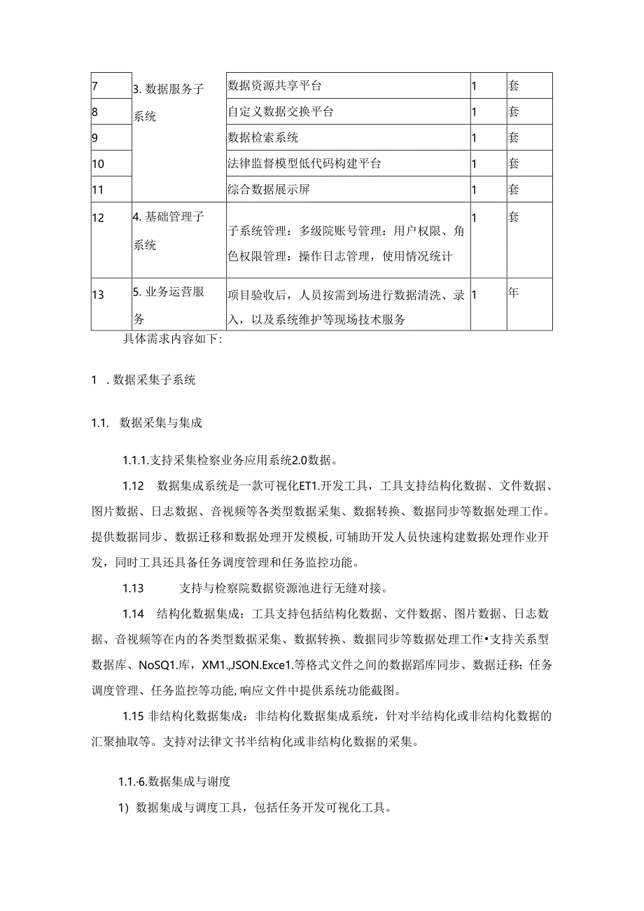 XX市人民检察院大数据法律监督模型数据管理系统建设项目采购需求.docx_第2页