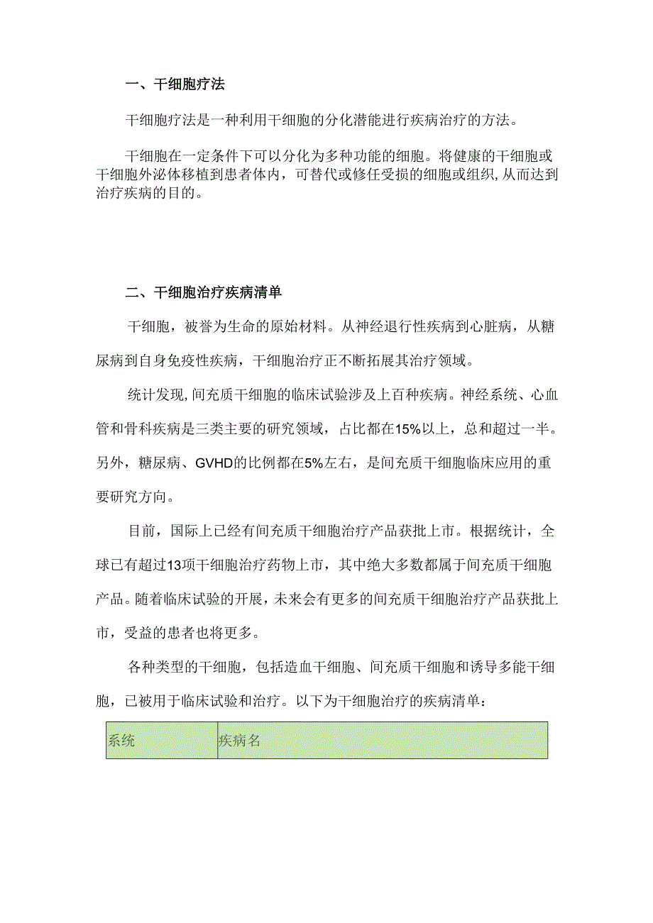 2024最新干细胞治疗疾病清单.docx_第3页