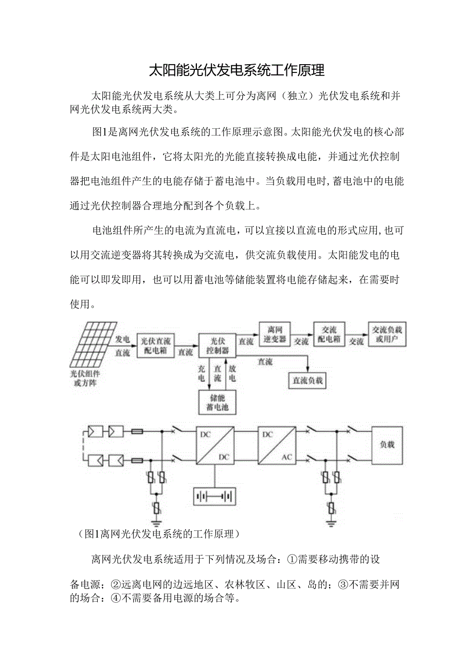 太阳能光伏发电系统工作原理.docx_第1页