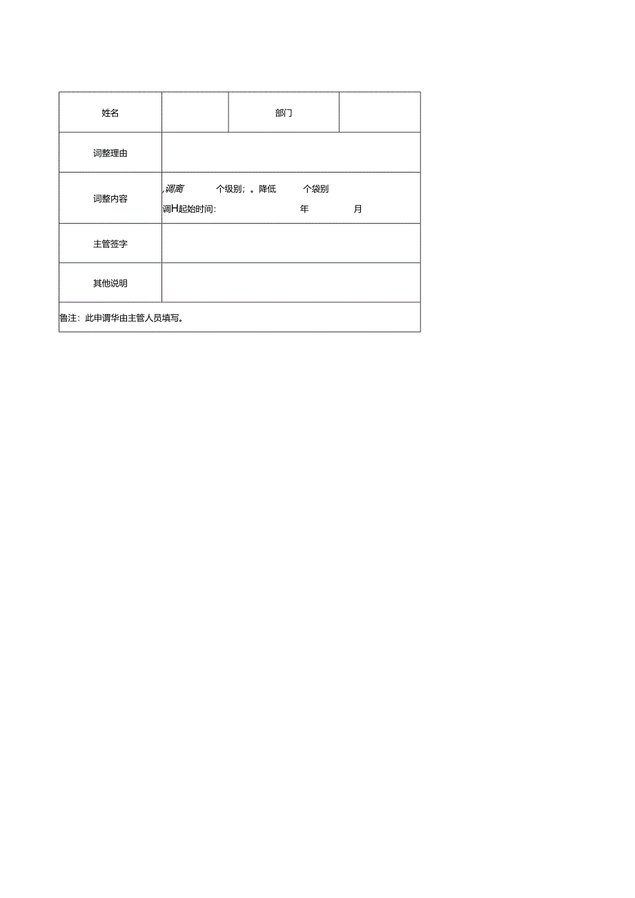 薪酬级别调整申请单.docx_第1页