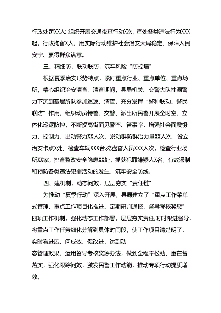 2024年派出所深入推进夏季治安打击整治“百日行动”总结报告23篇.docx_第2页