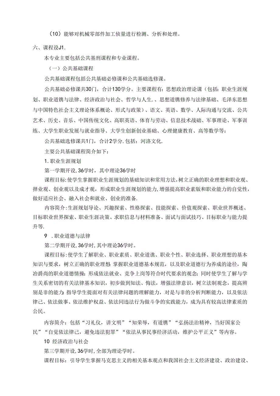 职业技术学院机械设计与制造专业人才培养方案.docx_第3页