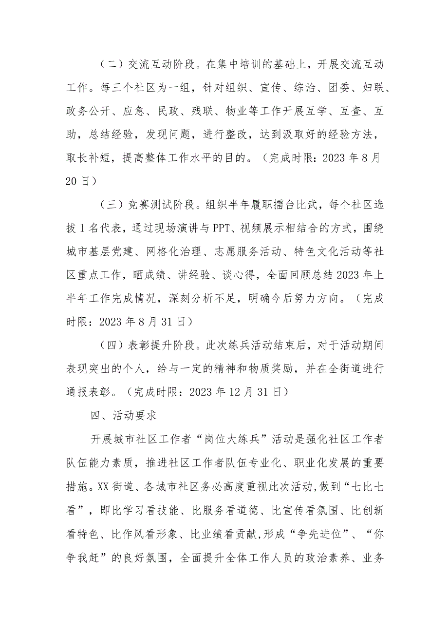 2023年全县城市社区工作者“岗位大练兵”活动方案.docx_第2页