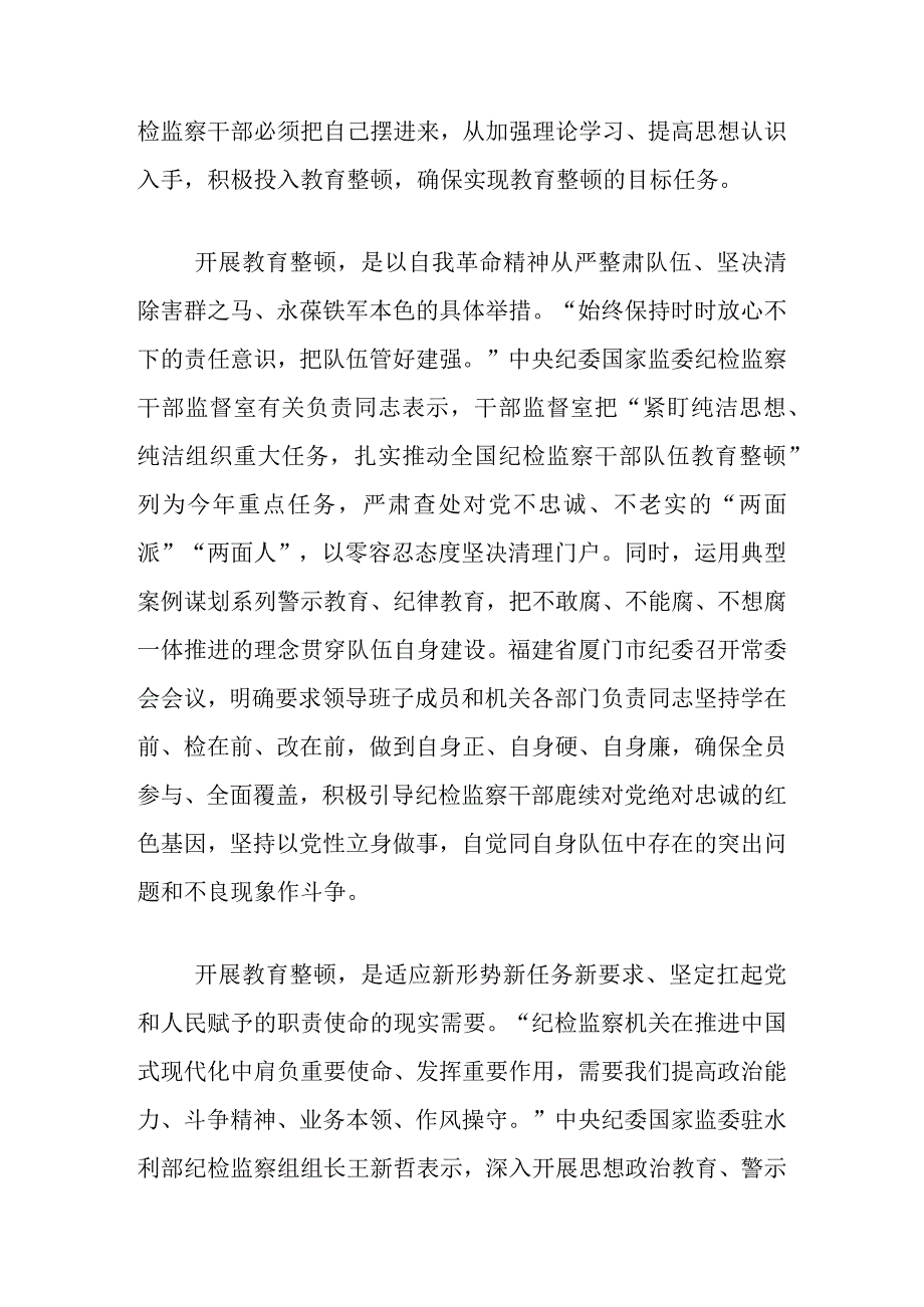 7篇纪检干部队伍整顿教育重大意义研讨会发言稿.docx_第2页