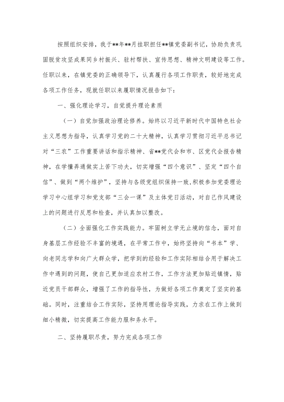 乡镇挂职党委副书记2022年度述职述廉报告.docx_第2页