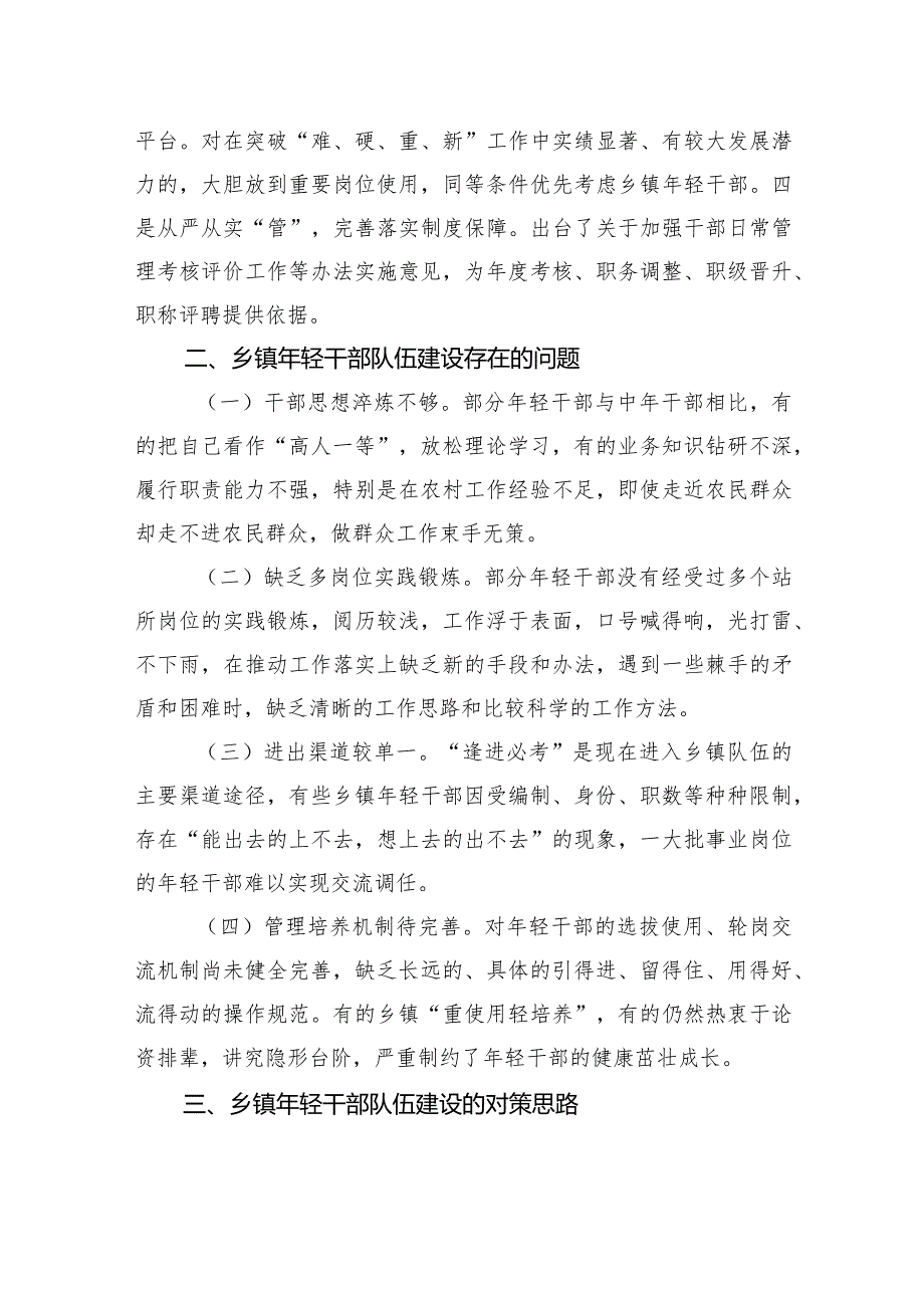 关于新时代加强乡镇年轻干部队伍建设的问题研究报告.docx_第2页