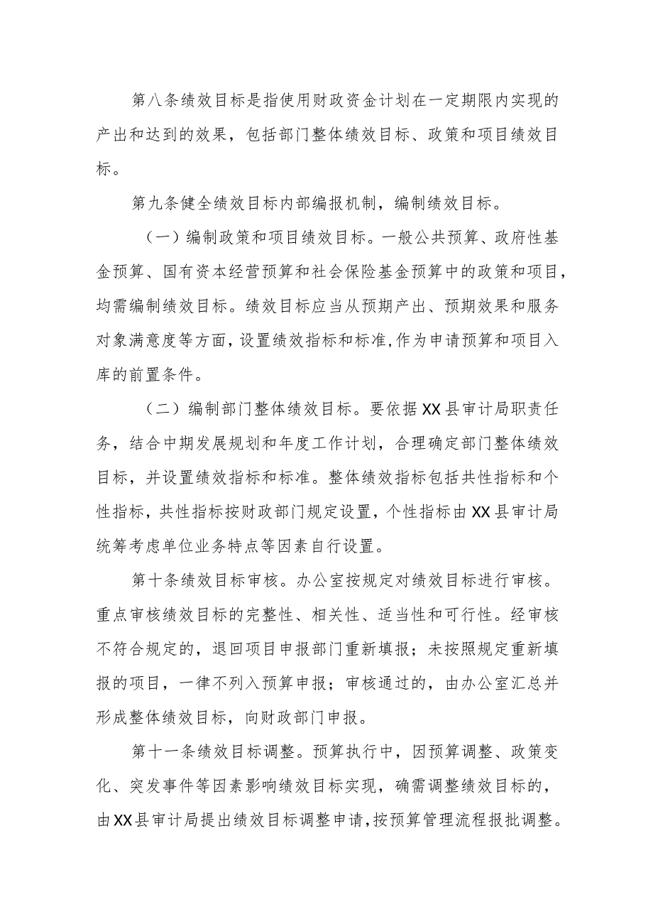 XX县审计局预算绩效管理办法.docx_第3页